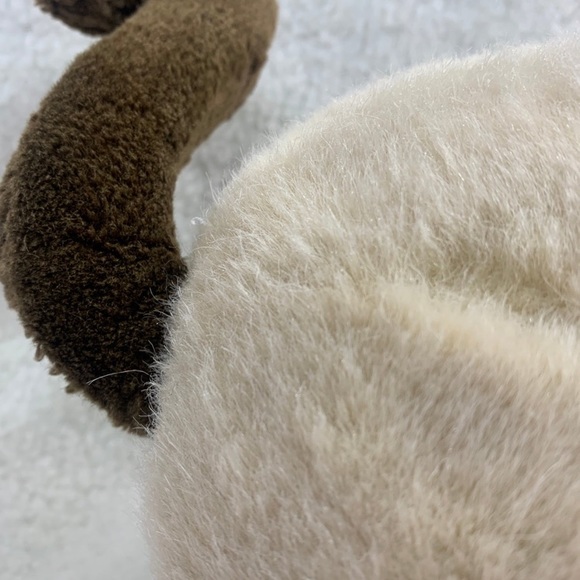 Playful Pals Siamese Cat plush Brown tan 12" satin bow red bell Mervyn's - Picture 12 of 12